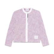 Thom Browne MultiColour Crew Neck Sweater Logo Patch Pink, Dam