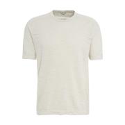 Transit Vit Semi-Transparent Crew Neck T-shirt Beige, Herr