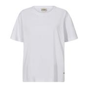 MOS MOSH Vit Basic Tee Top White, Dam