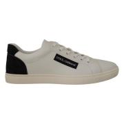 Dolce & Gabbana Elegant Low-Top Sneakers i vitt lder White, Herr