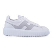 Hogan Vita Läder Sneakers Kontrast Logotyp White, Herr