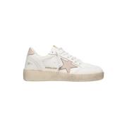 Golden Goose Vita Lädersneakers med Unika Detaljer White, Dam