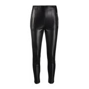 Ermanno Scervino Svarta Skinny Läder-Look Byxor Black, Dam