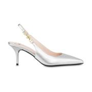 Love Moschino Silver Ballerina Skor Elegant Stil Gray, Dam