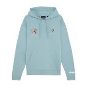 Lyle & Scott Mid Layers Playmobil Pullover Hoodie Blue, Herr