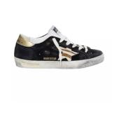 Golden Goose Svarta Super Star Sneakers med Logotyp Black, Dam