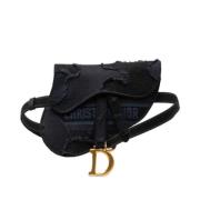 Dior Vintage Pre-owned Canvas crossbodyvskor Blue, Dam