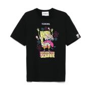 Iceberg Svart Crew Neck Broderade T-shirts Black, Herr