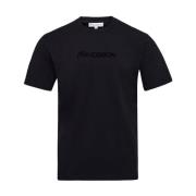 JW Anderson Svart Bomull Jersey Crew Neck T-shirt Black, Herr