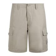 Stone Island Cargo Shorts Regular Fit Front Zip Beige, Herr