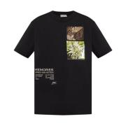 Dries Van Noten Grafiskt Tryck Svart T-shirts och Polos Black, Herr