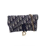 Dior Vintage Pre-owned Canvas crossbodyvskor Blue, Dam