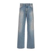 Balmain Blå Jeans för Män Ss25 Blue, Herr