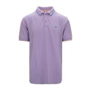 Sun68 Herr Button Polo Skjorta Purple, Herr