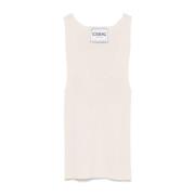 Iceberg Beige V-Neck Sleeveless Top Beige, Dam