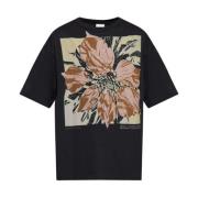 Dries Van Noten Svart Crew Neck T-shirts och Polos Black, Herr