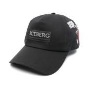 Iceberg Svart Logopatch Baseballkeps Black, Herr