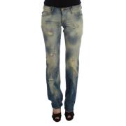 Roberto Cavalli Eleganta Slim Bootcut Jeans Blue, Dam