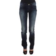 Costume National Slim Fit Bl Designer-Jeans Blue, Dam