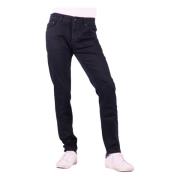 Dondup Svarta Slim Fit Jeans med knappgylf Black, Herr