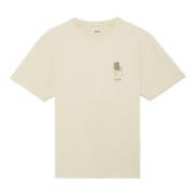 Autry Bomull T-shirt Ivory Polo Stil Beige, Herr