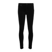 7 For All Mankind Supersmala Svarta Skinny Jeans Black, Dam