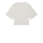 Autry Cotton Logo T-shirt Beige, Dam