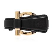 Salvatore Ferragamo Läderarmband Black, Dam