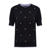 Emporio Armani Top med Monogram Black, Dam