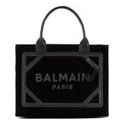 Balmain Noir Shopper Väska Black, Dam