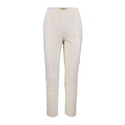 Elisabetta Franchi Slim-Fit Dragkedja Krok Dambyxor Beige, Dam