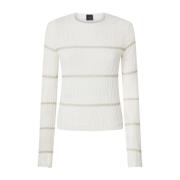 Pinko Elegant Vit Tröja Ss25 White, Dam