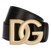 Dolce & Gabbana Logobälte Svart Stilren Mode Black, Dam