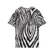 Roberto Cavalli Frihetstryck Bomull T-shirt Black, Dam