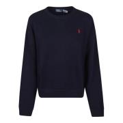 Polo Ralph Lauren Blå Fleece Pullover Sweater Blue, Dam