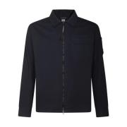 C.p. Company Overshirt Total Eclipse Skjortor Black, Herr