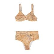 Alviero Martini 1a Classe Donna Bikini Krok Stiligt Dubbelstycke Beige...