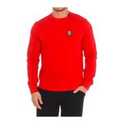 Plein Sport Rundhalsad Sweatshirt Red, Herr