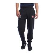 La Martina Herr sportiga joggingbyxor med unik brodyr Black, Herr