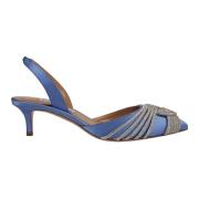 Aquazzura Slingback Sandaler Blue, Dam