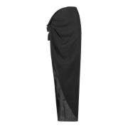 Rick Owens Elegant Edfu Kjol för Kvinnor Black, Dam