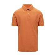 Fay Herr Button Polo Skjorta Orange, Herr