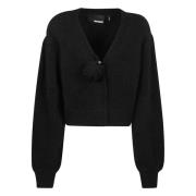 Rotate Birger Christensen V-ringad Ullblandning Kofta Black, Dam