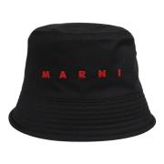 Marni Bomullstwill hatt för män Black, Herr