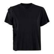 MM6 Maison Margiela Avslappnad Bomull T-shirt för Män Black, Dam