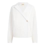 Khaite Vit Wrap Top för Kvinnor White, Dam