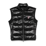 Moncler Quiltad Svart Tröja med Dragkedjefickor Black, Dam