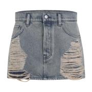 Acne Studios Stilig Denim Minikjol Blue, Dam