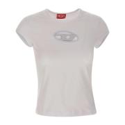 Diesel Vit T-Angie Dam T-shirt White, Dam