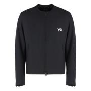 Y-3 Polyester Techno Fabric Jacka med Dubbel Bakre Slits Black, Herr